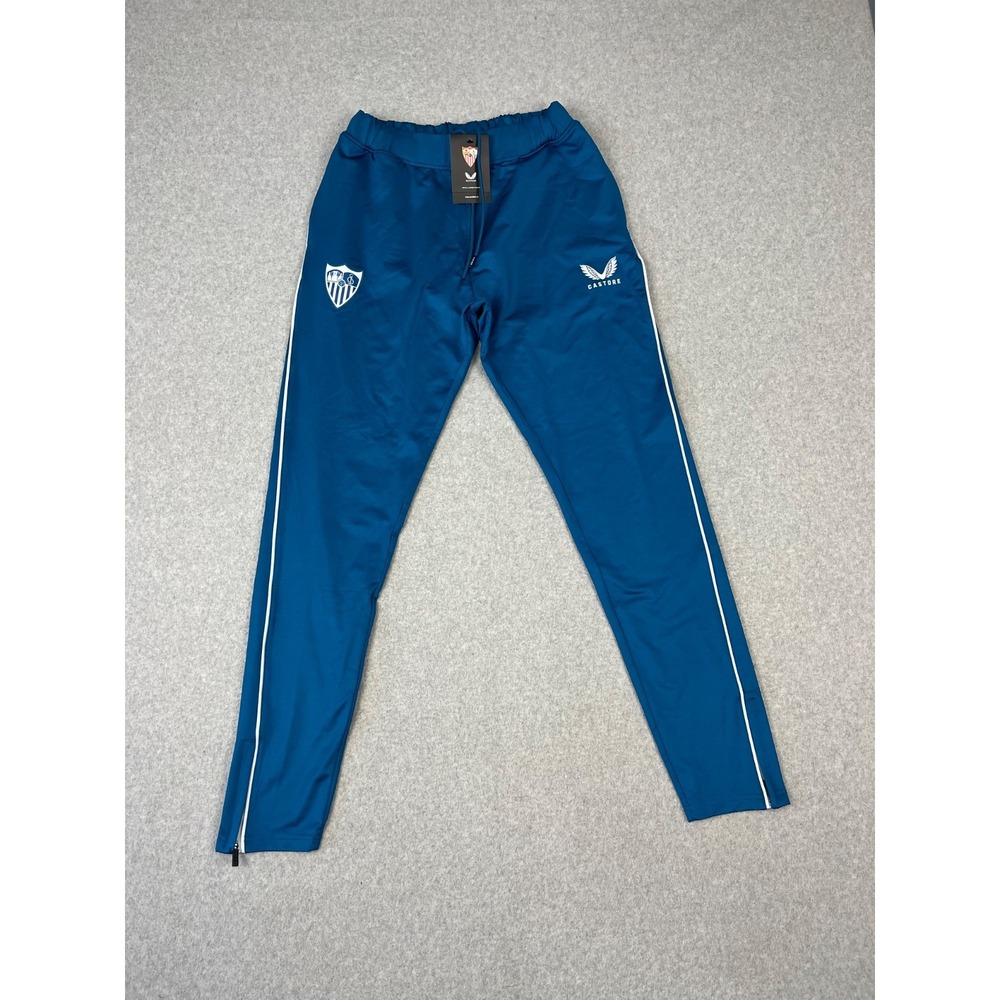Castore SFC Travel Trouser Pants Womens 4 Blue Training Joggers Zip Legs